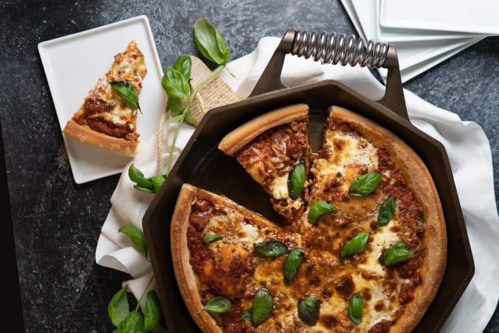 Venison Bolognese Pizza with Crème Fraiche